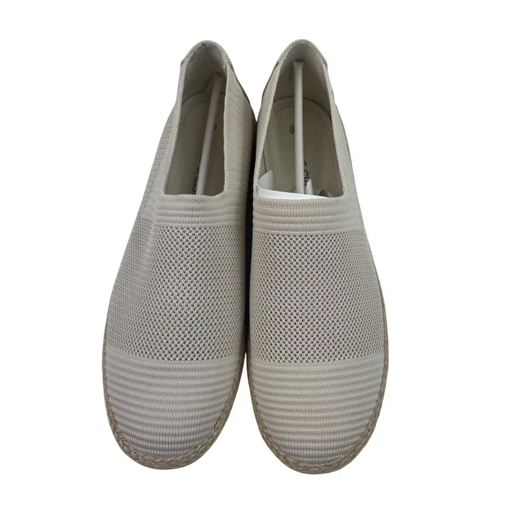 Falls Creek Erin Natural Knit Loafers Slip On Womens Size 9.5M - Picture 1 of 11